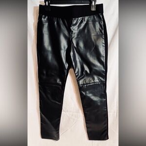 Lauren Ralph Lauren Women Faux Leather Leggings Black Size 6